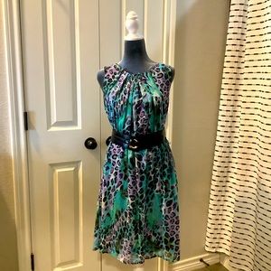 Cato - Sz16 - Sleeveless, Animal Print Dress - Plus Size